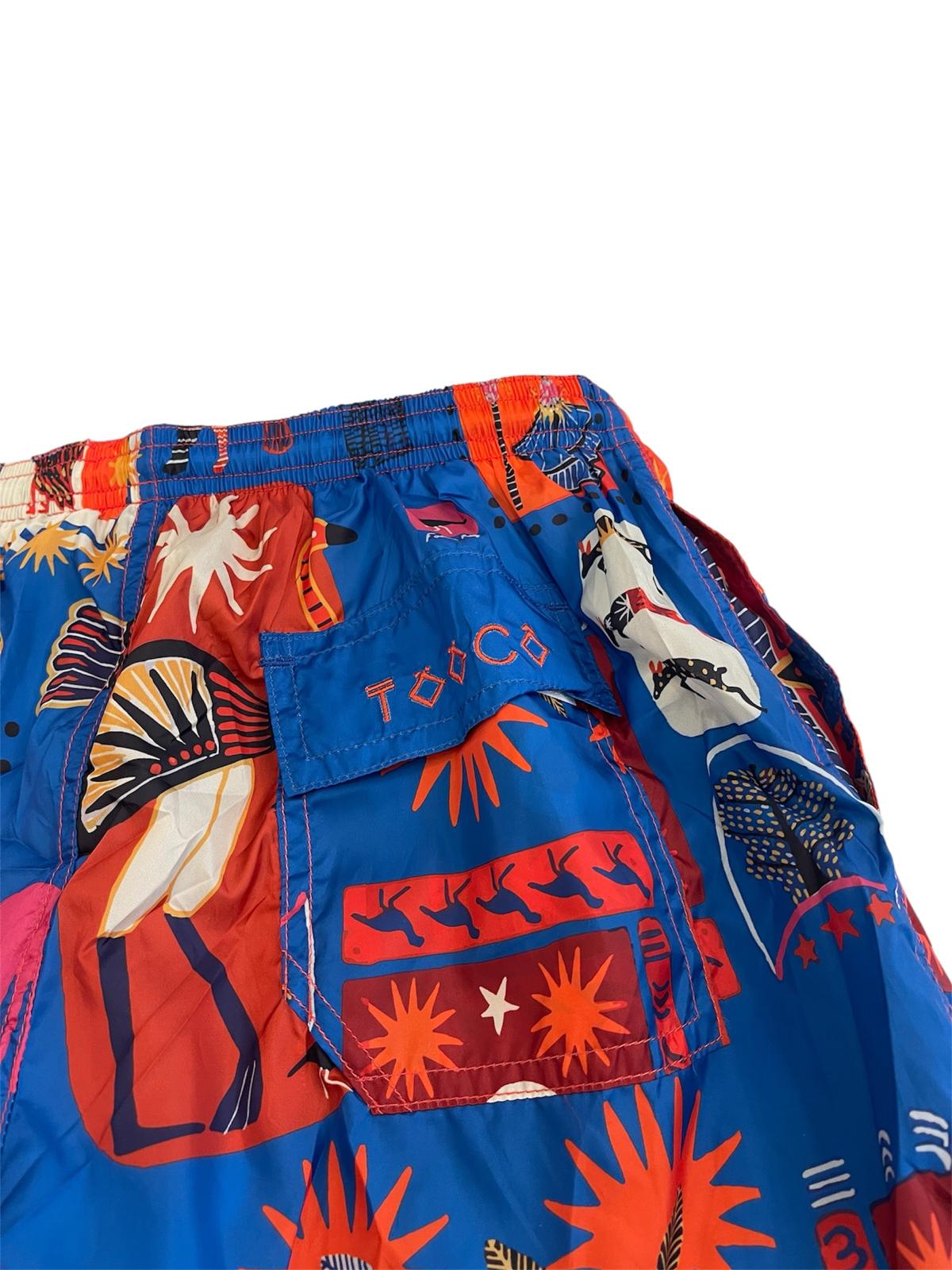 Short Classic Beachwear – Tribal Cobalt