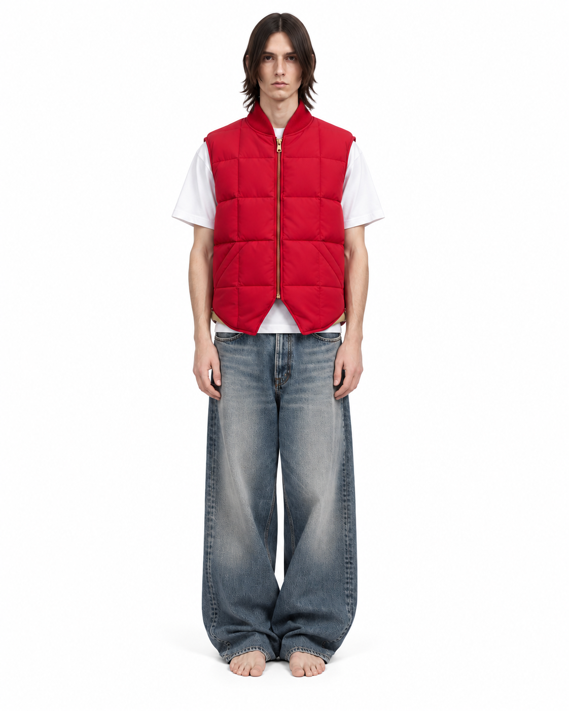 Gilet Seattle Imbottito in Piuma d'Oca Red