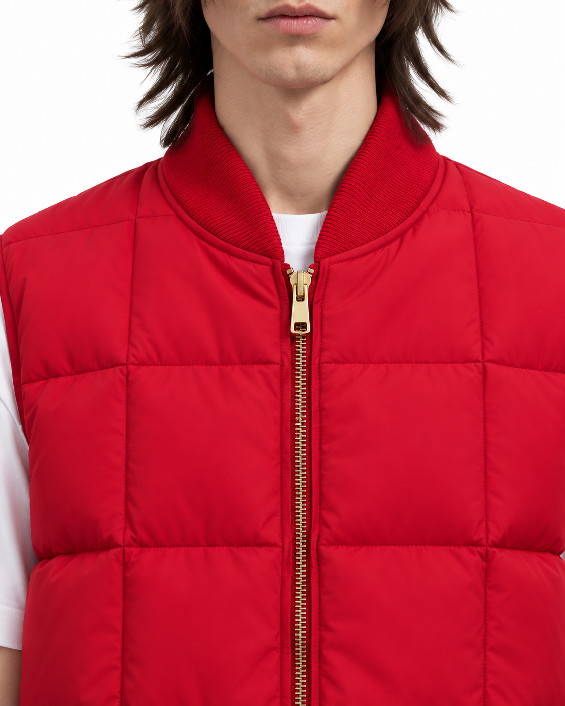 Gilet Seattle Imbottito in Piuma d'Oca Red