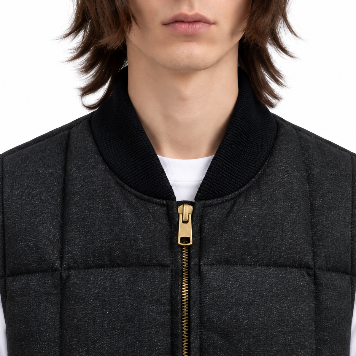 Gilet Seattle Imbottito in Piuma d'Oca Black Denim