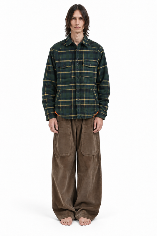 Giacca Camicia Tartan Imbottita
