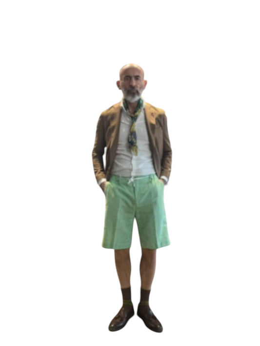 Bermuda Verdera Luxury – Verde Menta in Lino e Cotone