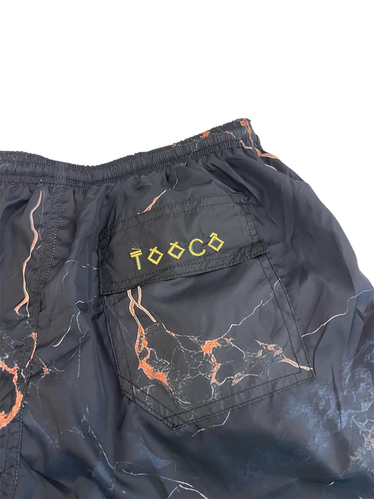 Short Classic Beachwear – Black Marble