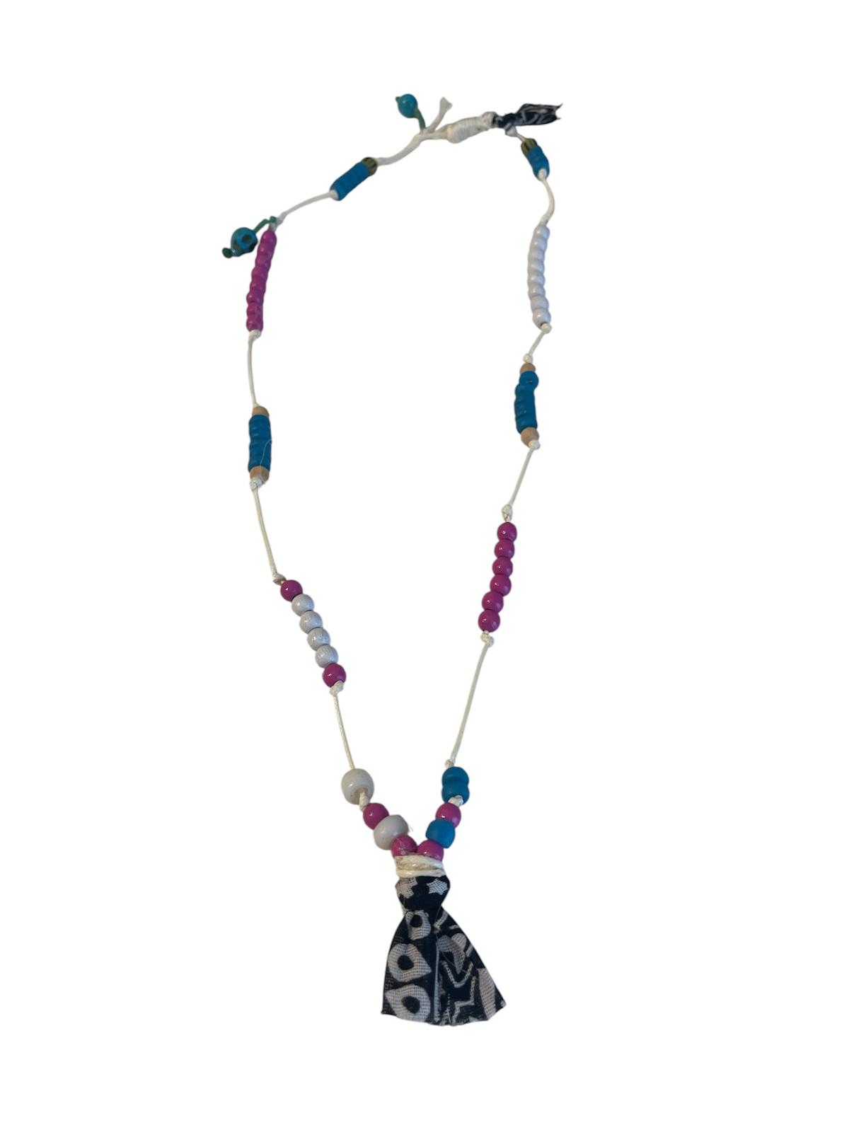 Collana Nomade – Magenta & Ikat
