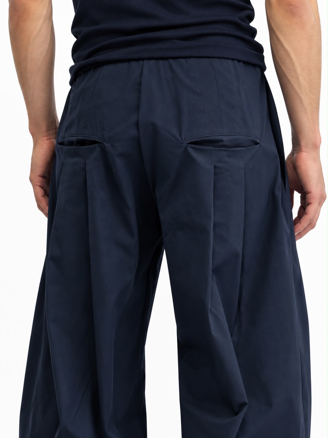 Pantalone Garcon con Pinces Blu