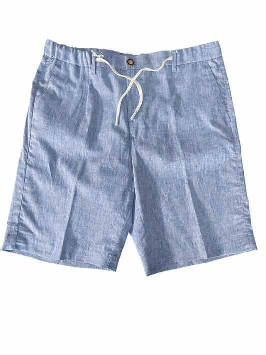 Bermuda Verdera Luxury – Azzurro in Lino e Cotone