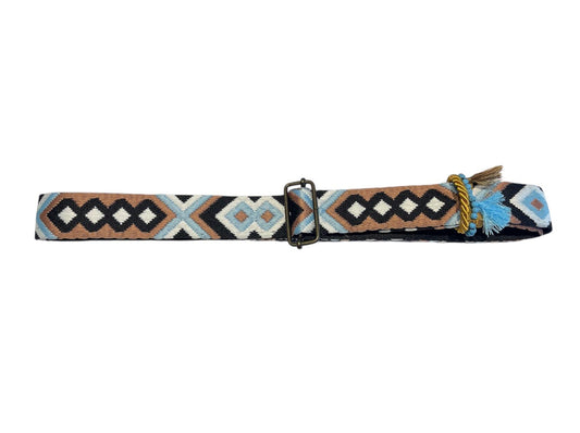 Cintura Fantasia Marrone Azzurro
