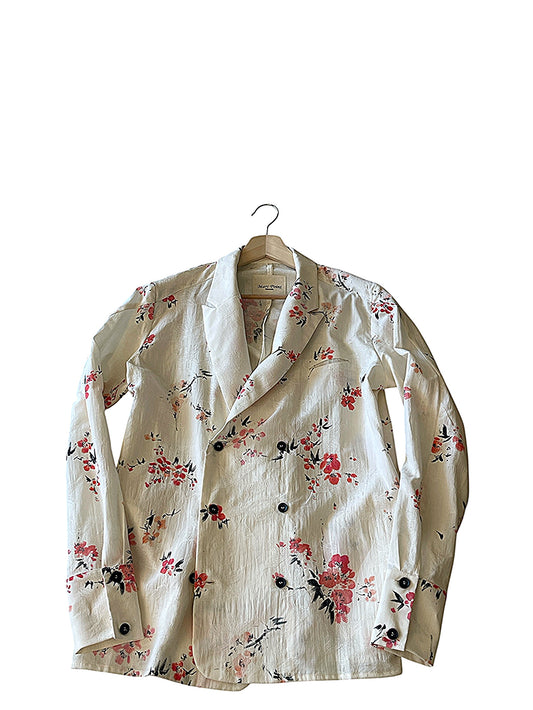 Giacca Camicia Destrutturata Stampa Floreale
