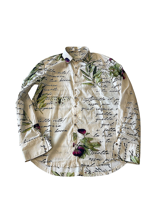 Camicia con Collo Removibile Fantasia