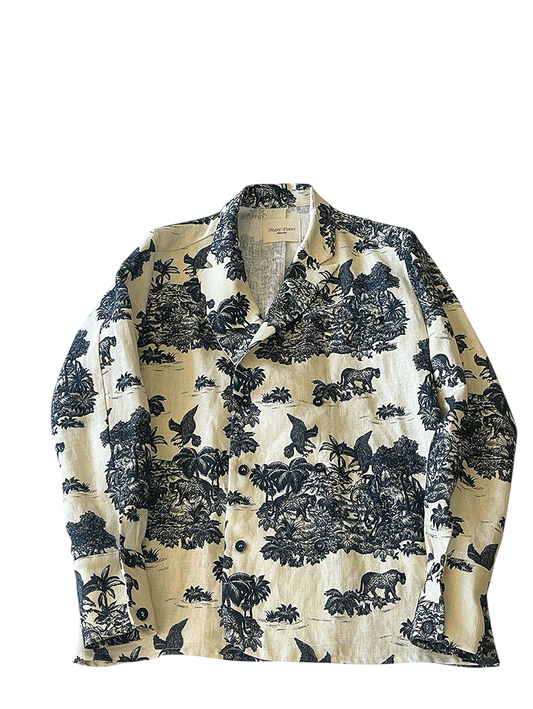 Giacca Camicia Destrutturata Stampa Savannah 0002