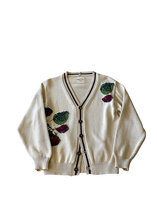 Cardigan in Maglia con Motivo Floreale