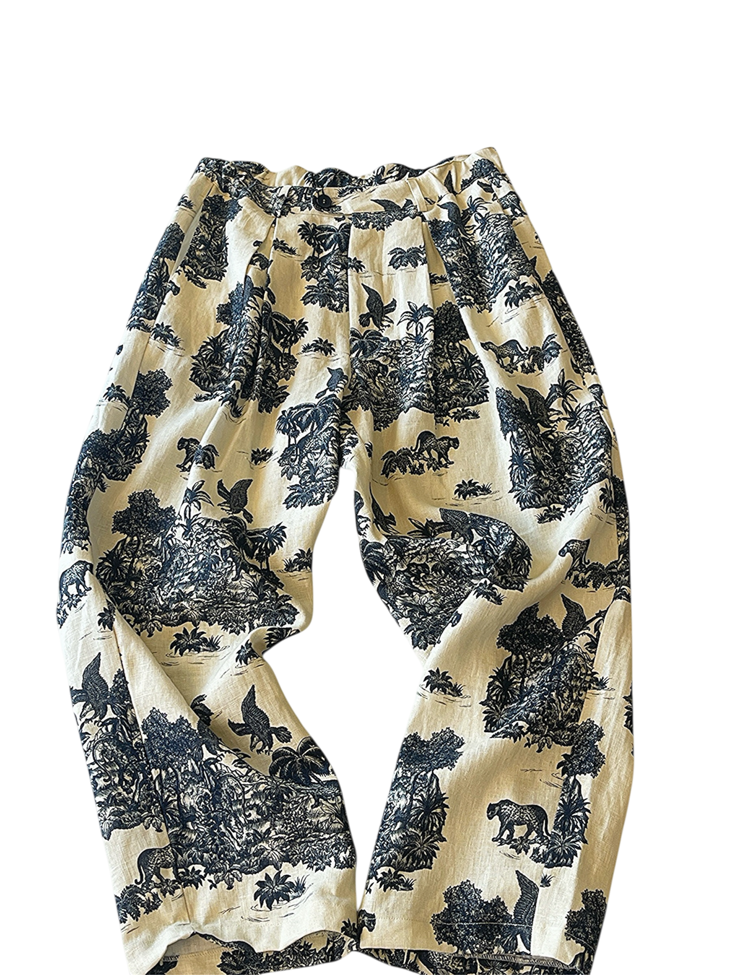 Pantalone con Piega Stampa Savannah