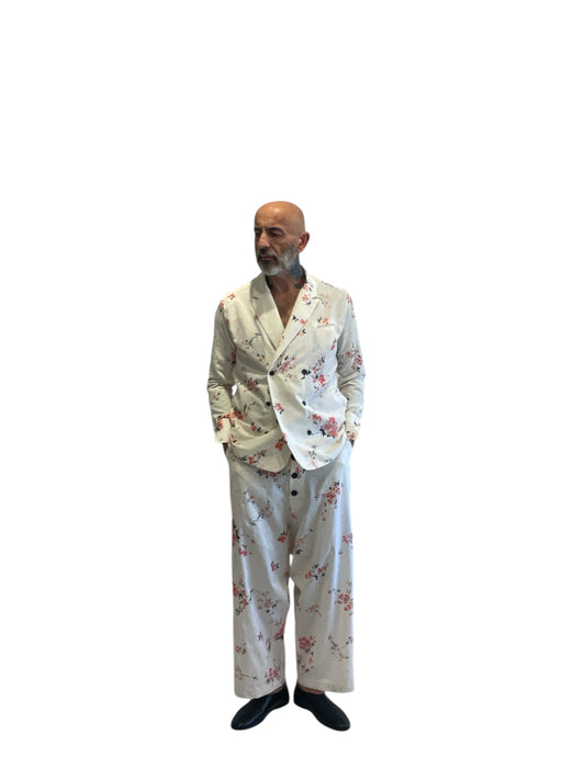 Giacca Camicia Destrutturata Stampa Floreale
