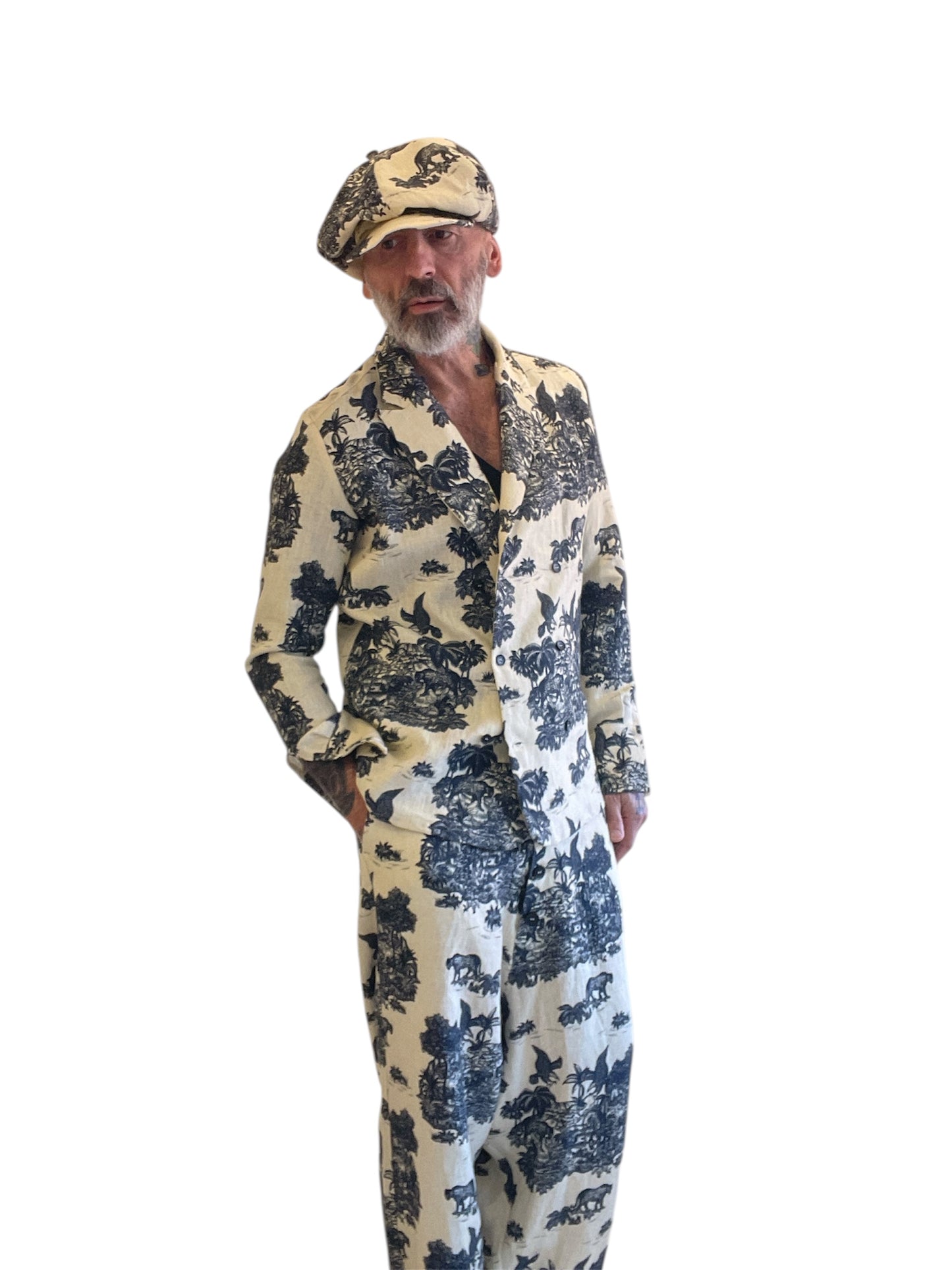 Giacca Camicia Destrutturata Stampa Savannah 0002