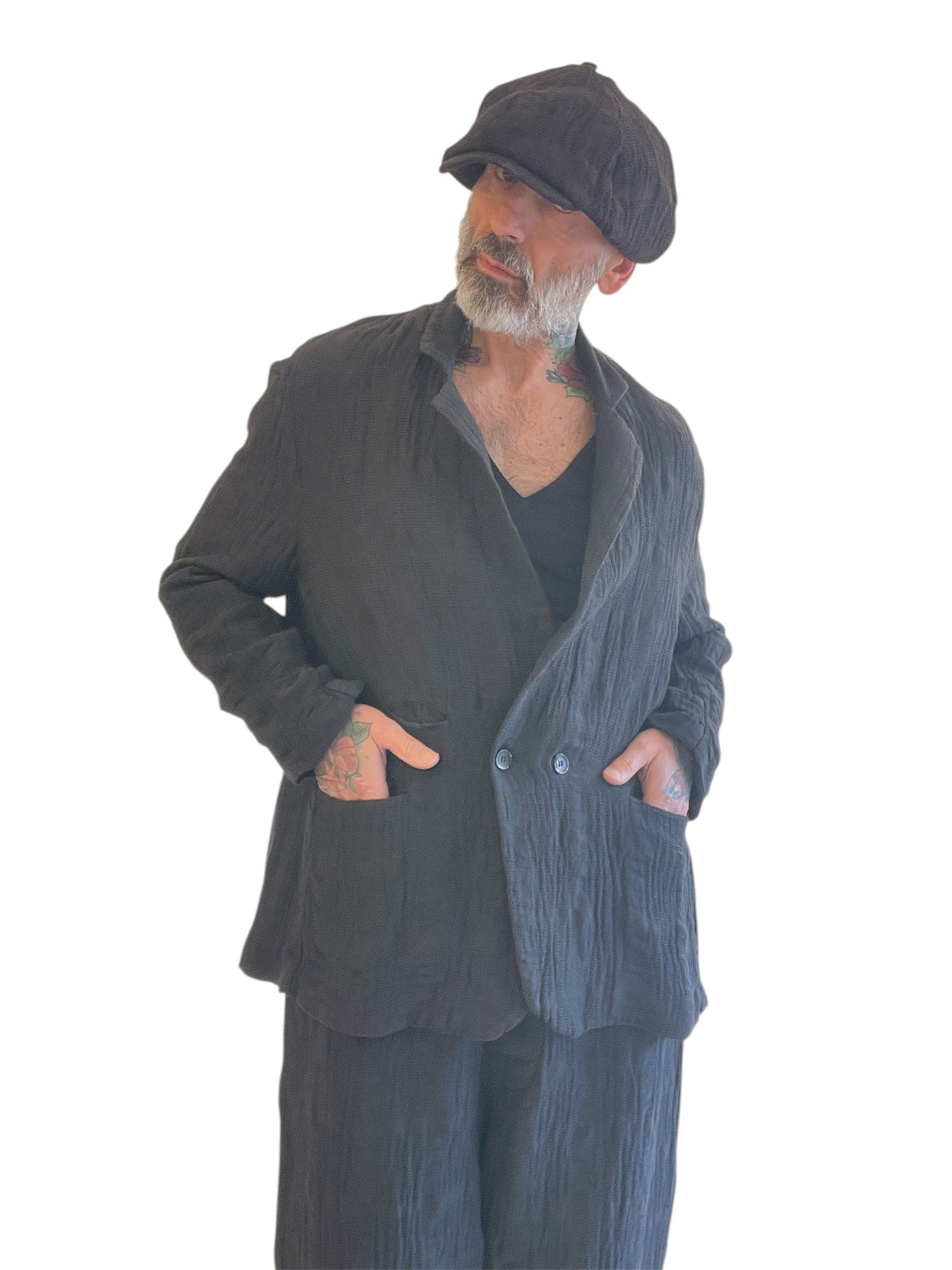 Giacca Oversize Semi Monopetto 9021 Black