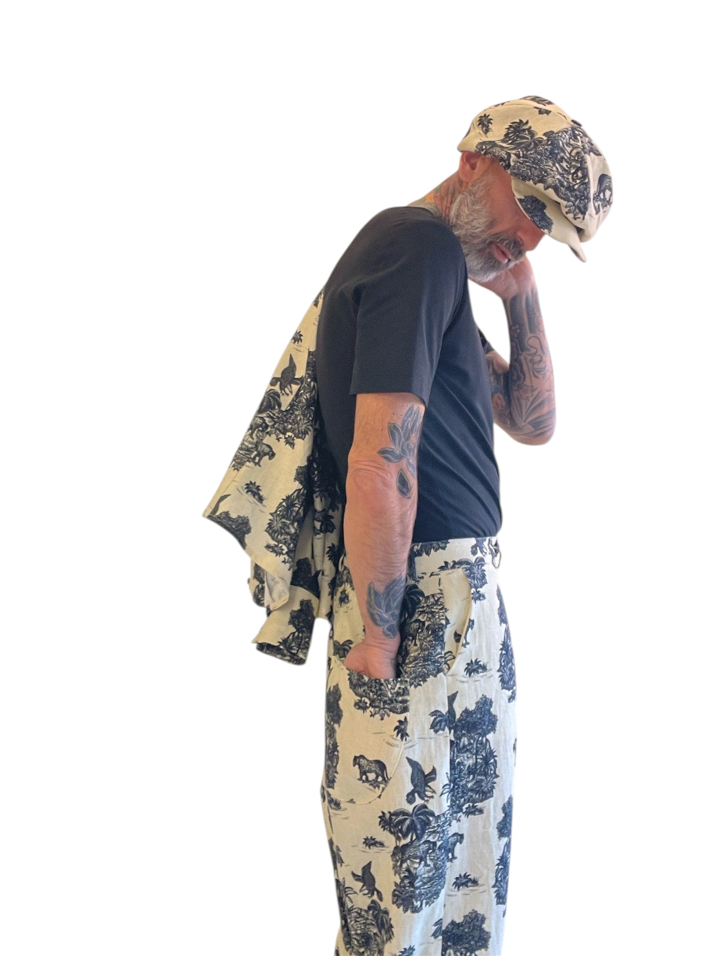 Pantalone con Piega Stampa Savannah