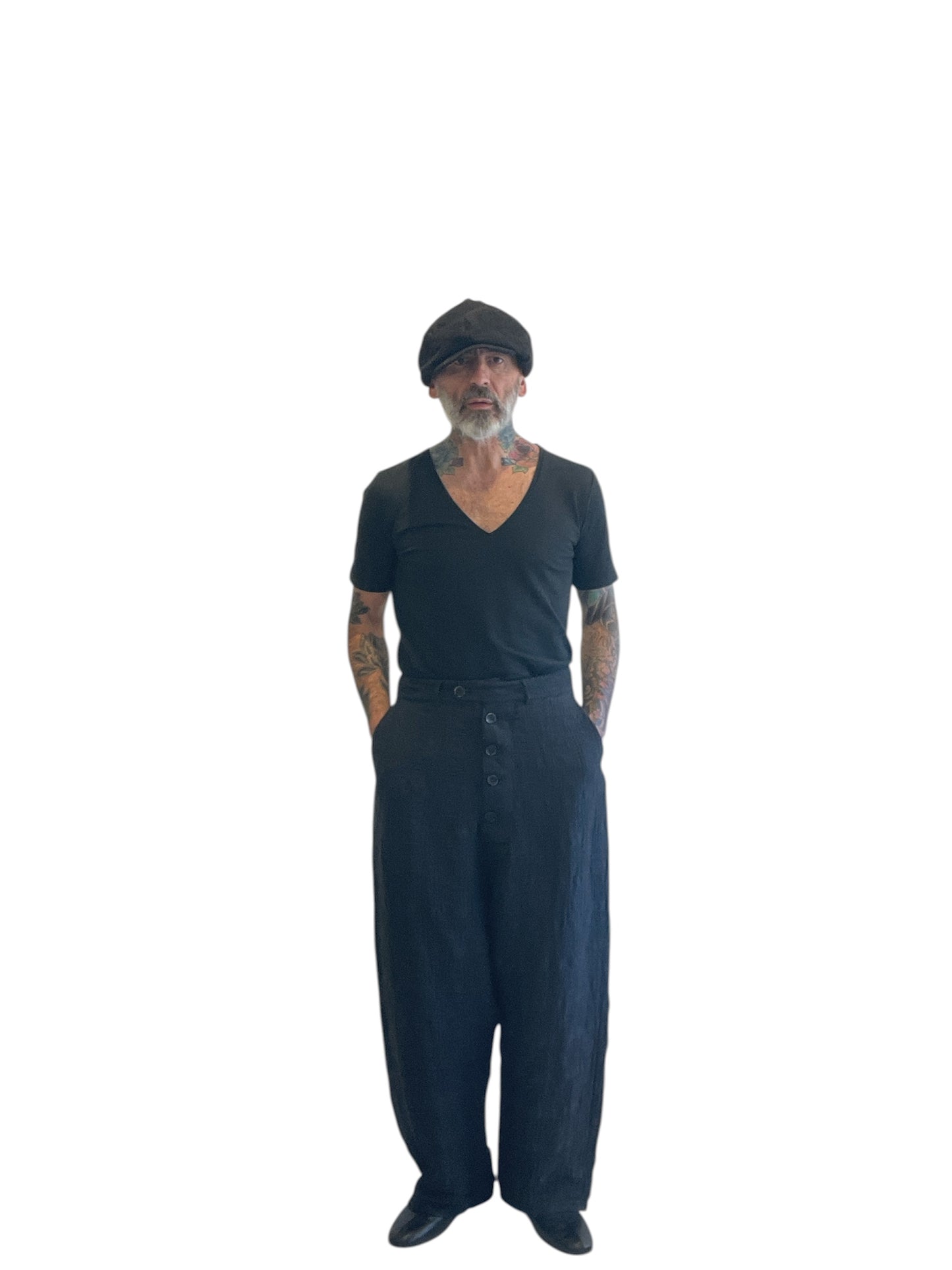 Pantalone Cropped Ampio 9021 Black
