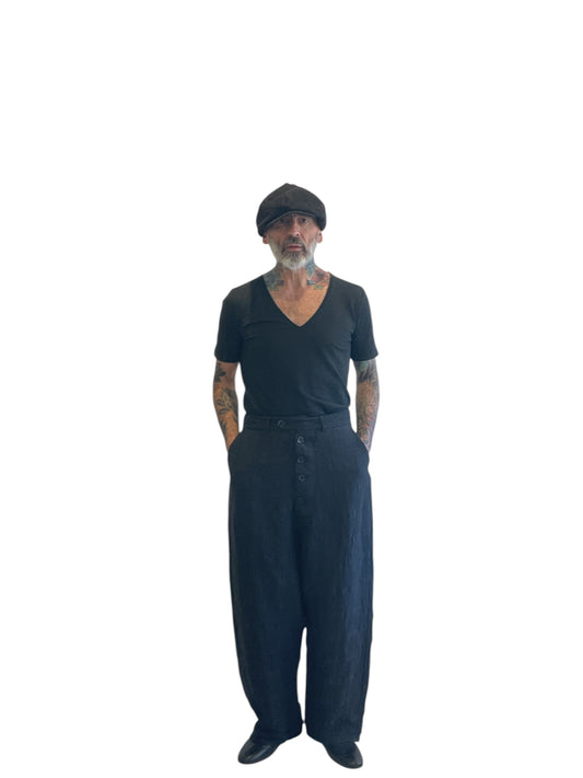 Pantalone Cropped Ampio 9021 Black