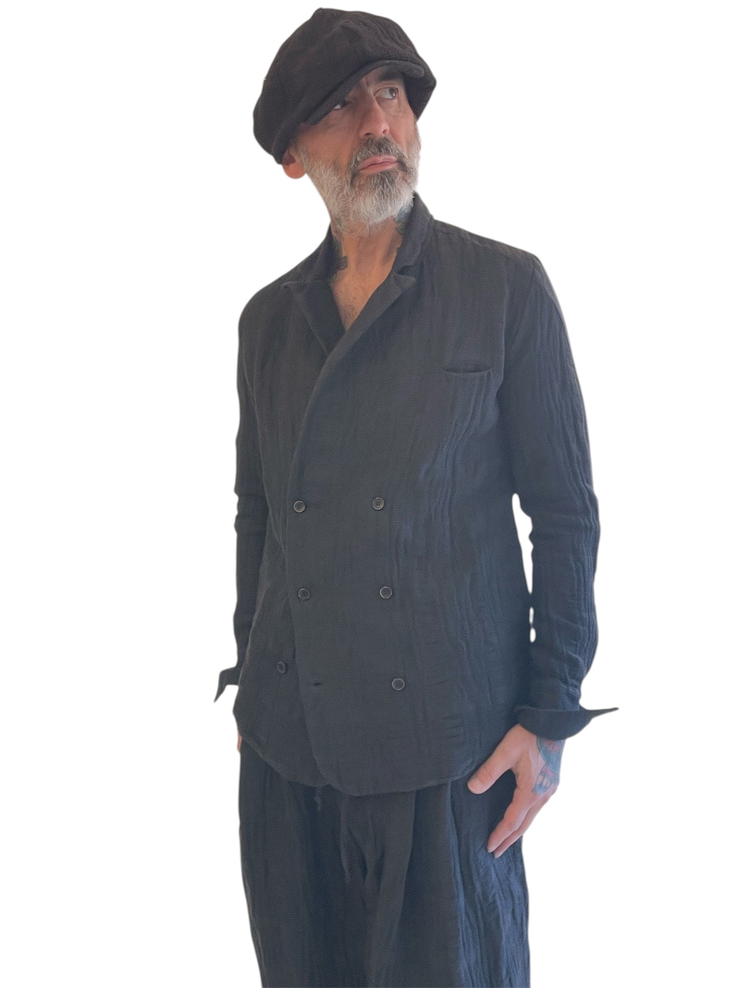 Giacca Oversize Semi Doppiopetto 9021 Black