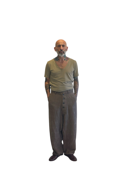 Pantalone con Coulisse e Pinces 2067 Brown